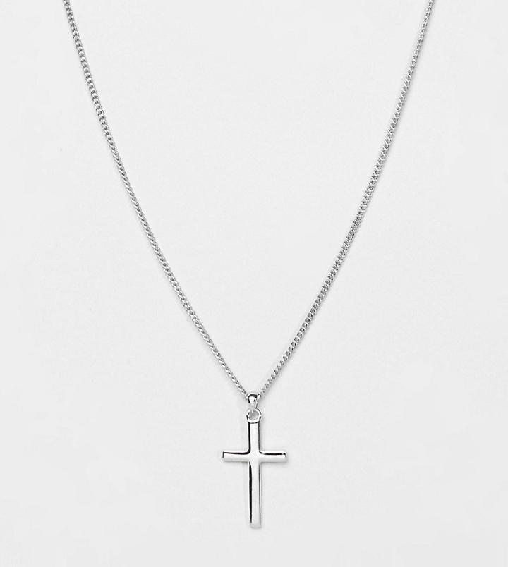 Serge Denimes Cross Symbol Pendant Necklace In Solid Silver