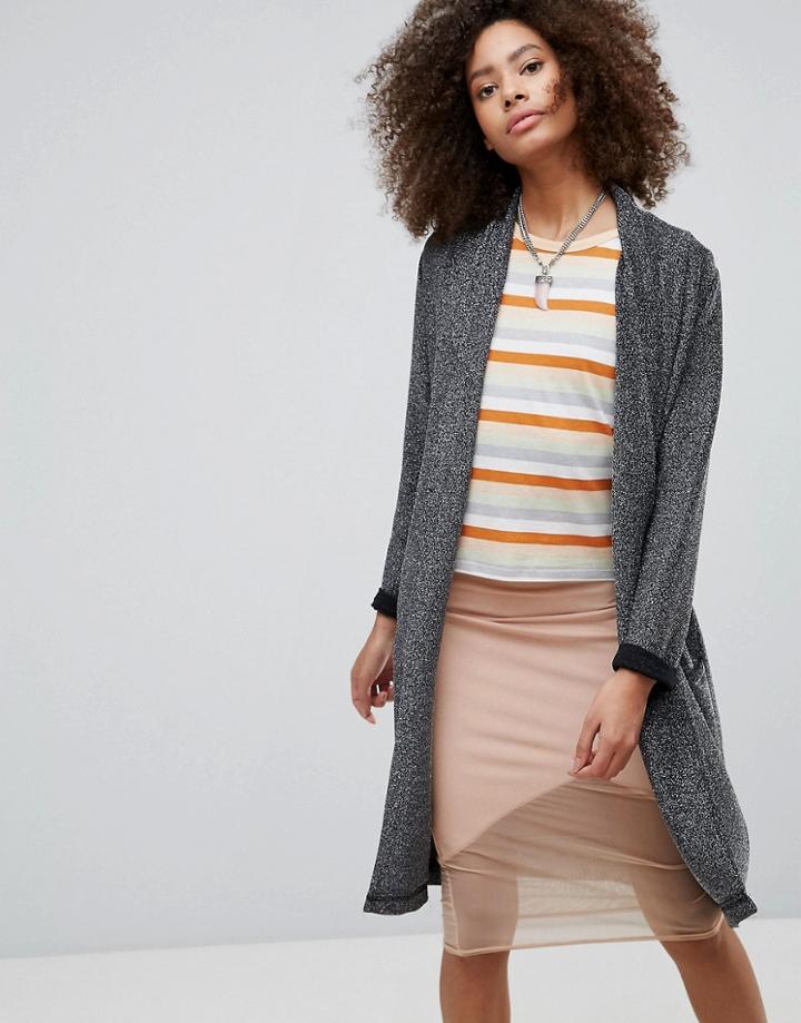 Qed London Longline Blazer - Gray