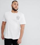 Jack & Jones Originals Plus Size T-shirt With Chest Branding - White
