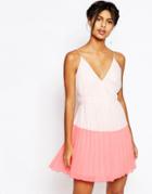 Asos Color Block Mini Dress - Pink