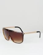Jeepers Peepers Flat Frame Sunglasses - Brown