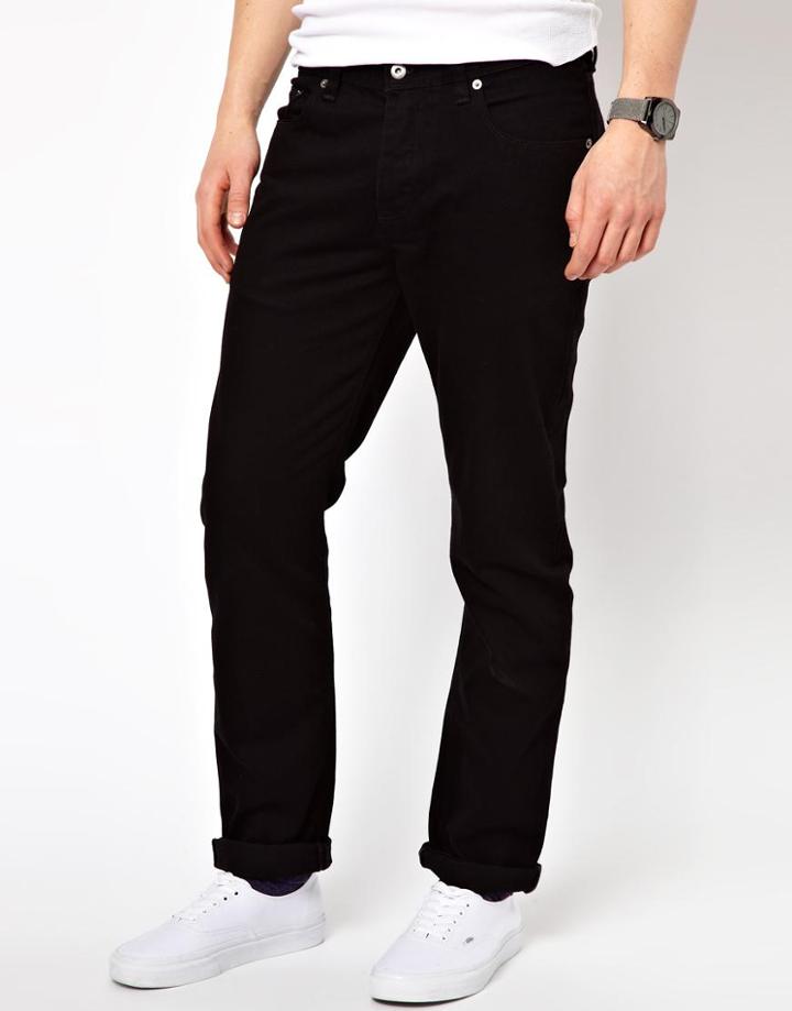 Asos Straight Jeans In Black