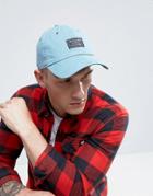 Abercrombie & Fitch Twill Cap Patch Logo In Light Blue - Blue