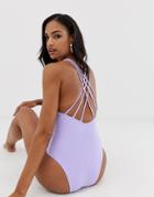 Y.a.s Bounty Strappy Back Swimsuit - Purple