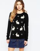 Sugarhill Boutique Sparkle Bunny Sweater - Black