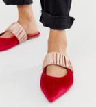 Asos Design Wide Fit Lately Pointed Mules In Pink-multi