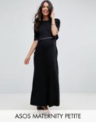 Asos Maternity Petite Nursing Double Layer Maxi Dress - Black