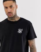 Siksilk Oversized T-shirt In Black With Logo - Black