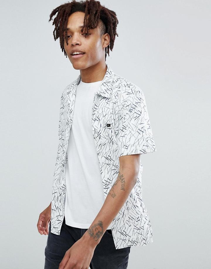 Lee Match Stick Short Sleeve Shirt - White