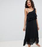 Y.a.s Tall Fricca Ruffle Dress-black