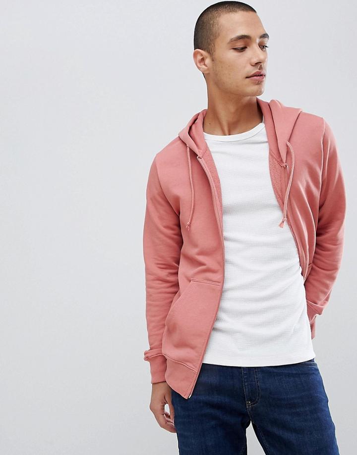 Pull & Bear Join Life Hoodie In Pink - Pink