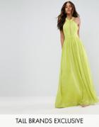 Td By True Decadence Tall Plunge Front Maxi Dress - Green