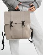 Rains Msn Mini Backpack In Velvet Taupe-white