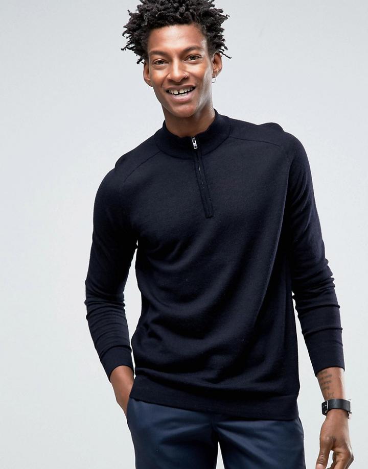 Kiomi Sweater With Half Zip - Navy