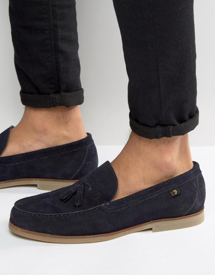 Farah Strutt Tassel Loafers - Navy