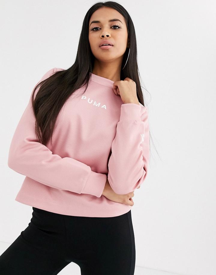 Puma Xtg Crew Neck Sweater In Rose