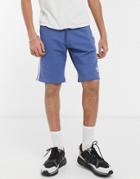 Adidas Originals Adicolor Three Stripe Shorts In Blue-blues