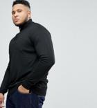 Duke Plus Zip Neck Sweater In Black - Black