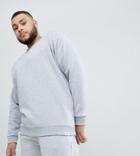 Badrhino Plus Raglan Sweatshirt In Gray - Gray