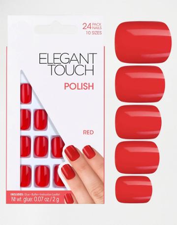 Elegant Touch Square False Nails - Jet Black