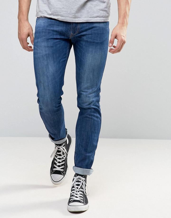 Replay Anbass Slim Stretch Jean Mid Wash - Blue