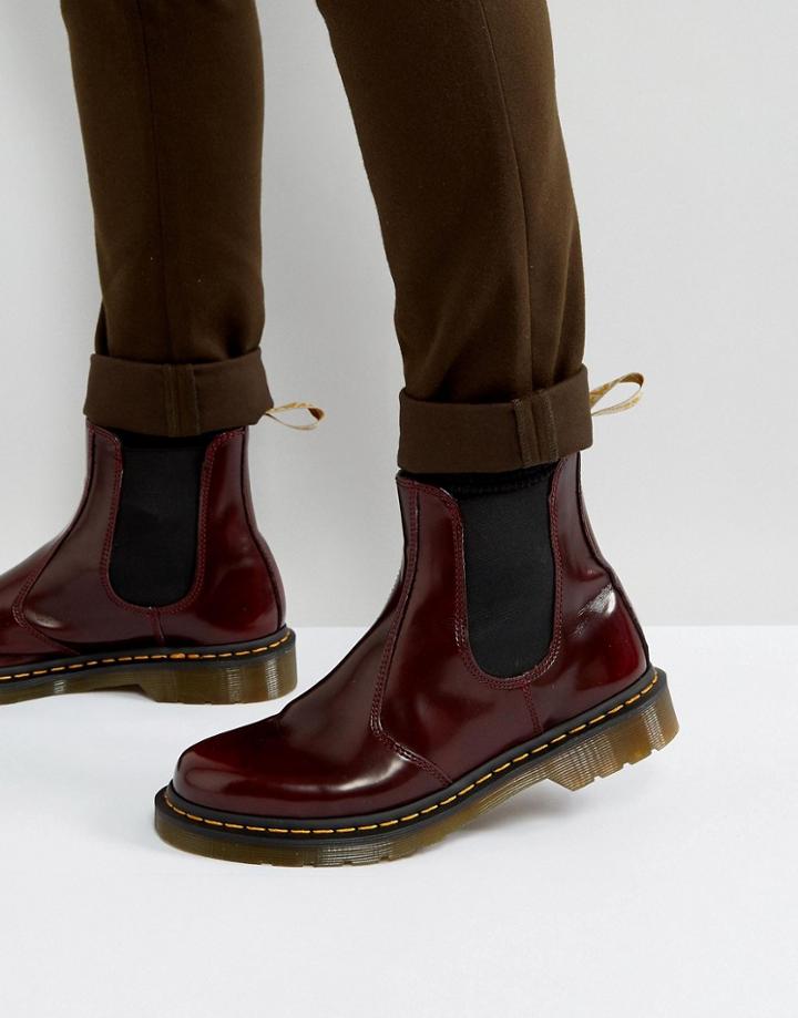 Dr Martens 2976 Hi Shine Chelsea Boots - Red