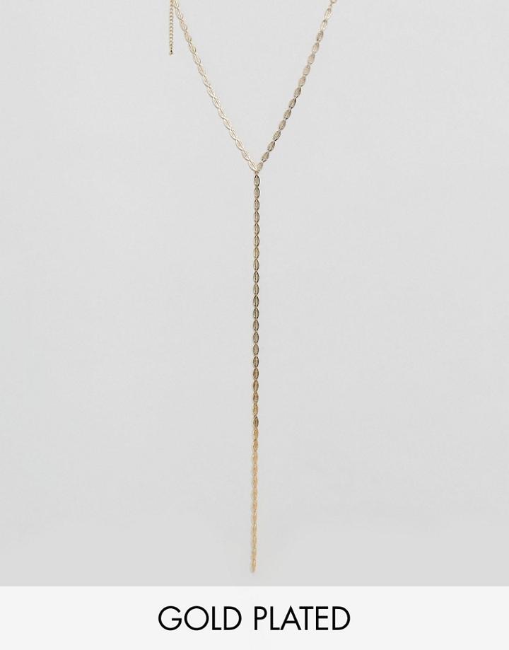 Rock N Rose Goldie Lariat Drop Necklace - Gold