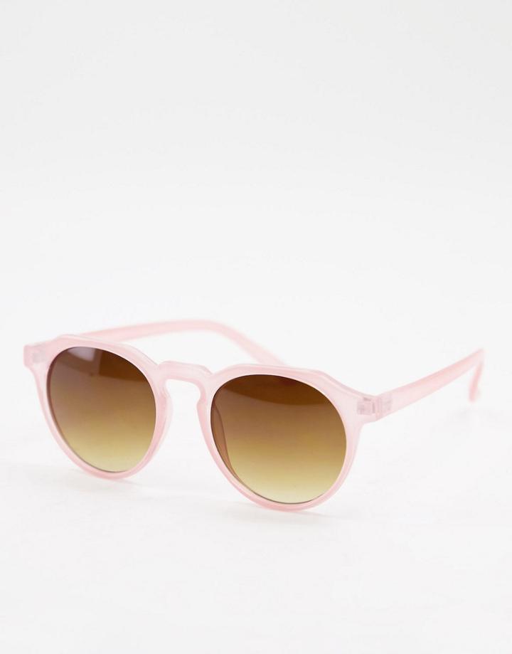 Aj Morgan Round Lens Sunglasses In Pink