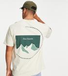 Only & Sons Oversized T-shirt With Mountain Back Print In Stone Exclusive At Asos-neutral