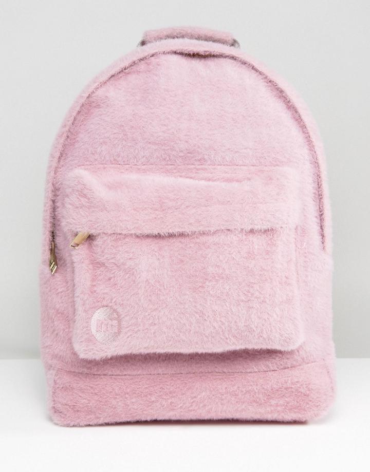 Mi-pac Limited Edition Classic Backpack In Pink Faux Fur - Pink