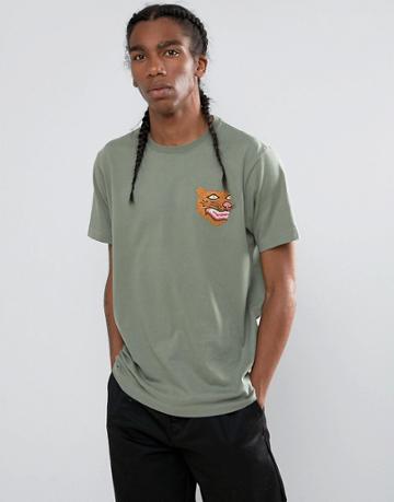 Maharishi Embroidered Platoon Tiger T-shirt - Green