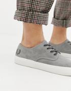 Fred Perry Merton Suede Sneakers In Gray - Gray