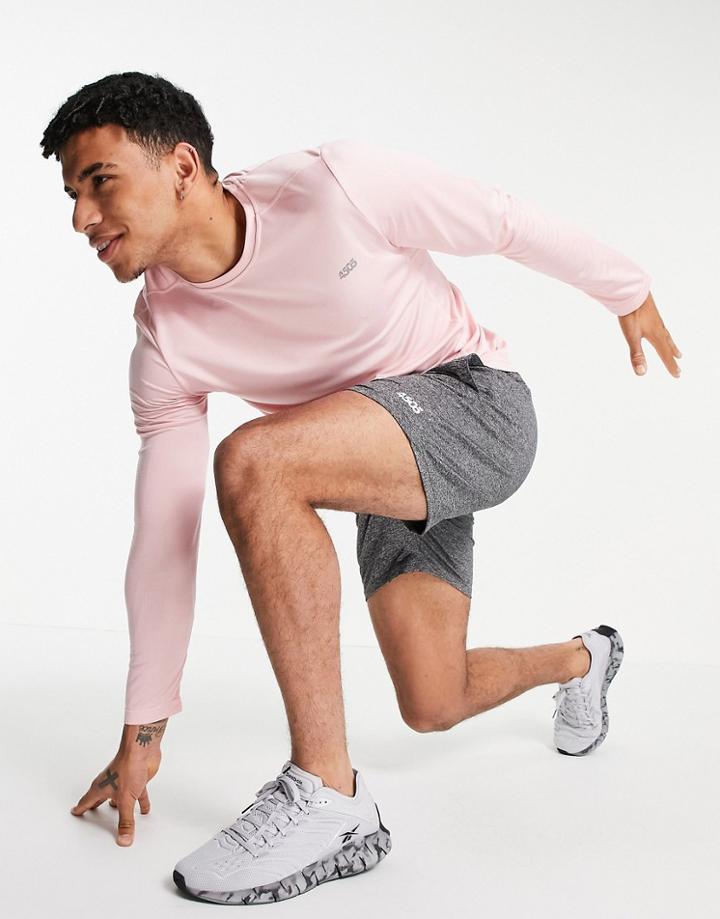 Asos 4505 Icon Training Long Sleeve T-shirt With Quick Dry-pink