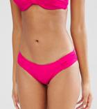 Asos Fuller Bust Exclusive Tab Side Bikini Bottom - Pink