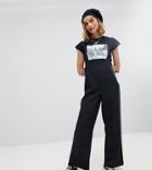 Reclaimed Vintage Inspired Stripe Pants With Suspenders - Black