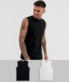 Asos Design 2 Pack Organic Tank Tank Save-multi