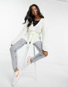 In The Style X Billie Faiers Balloon Sleeve Cardigan In White