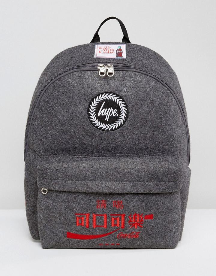 Hype X Coca Cola Backpack In Charcoal - Gray