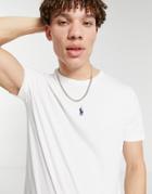 Polo Ralph Lauren Icon Central Logo T-shirt In White