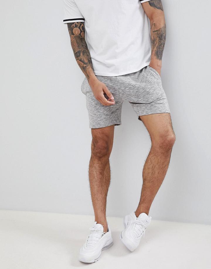 Boohooman Shorts With Tie Dye In Gray - Gray