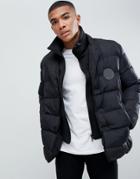 Love Moschino Double Layer Look Puffer Jacket - Black