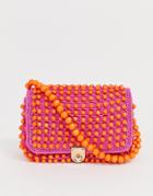 Asos Design Beaded Grab Bag - Pink