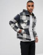 Brixton Casburn Flannel Jacket With Removable Hood - Gray