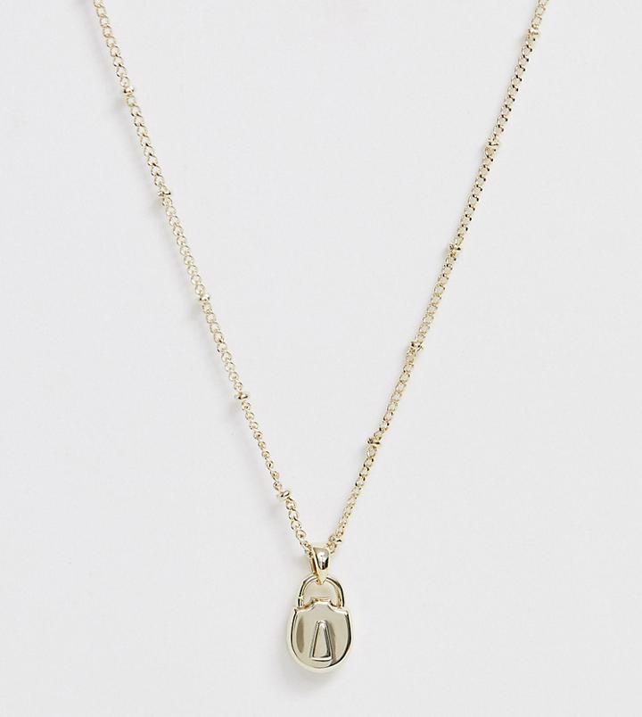Ted Baker Gold Plated Mini Padlock Necklace