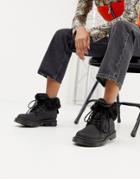 Dr martens 1460 kolbert black leather top snowgrip flat ankle boots