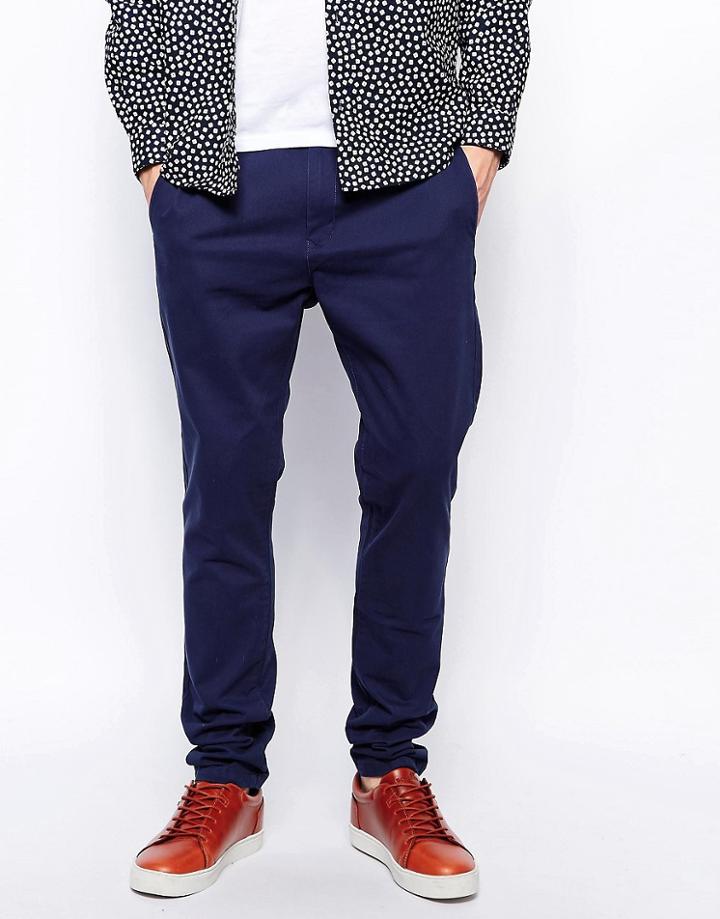 Weekday Wood Chinos Slim Fit - Blue