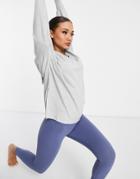 Nike Yoga Cover Up In Gray-grey
