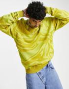 Vintage Supply Marble Knit Sweater In Green