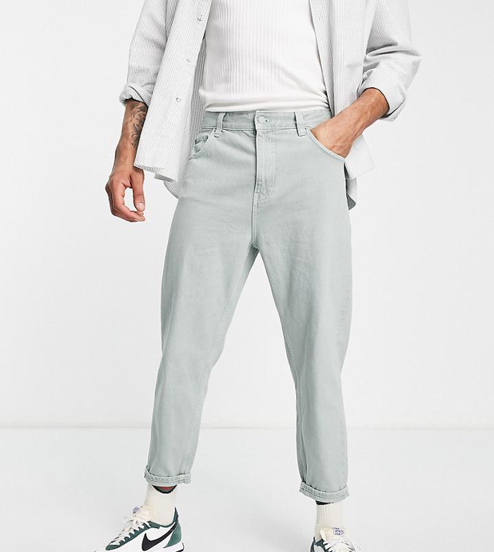 Bershka 90's Fit Baggy Jeans In Mint Green