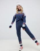 Asos Design Christmas Two-piece Fairisle Jogger - Multi